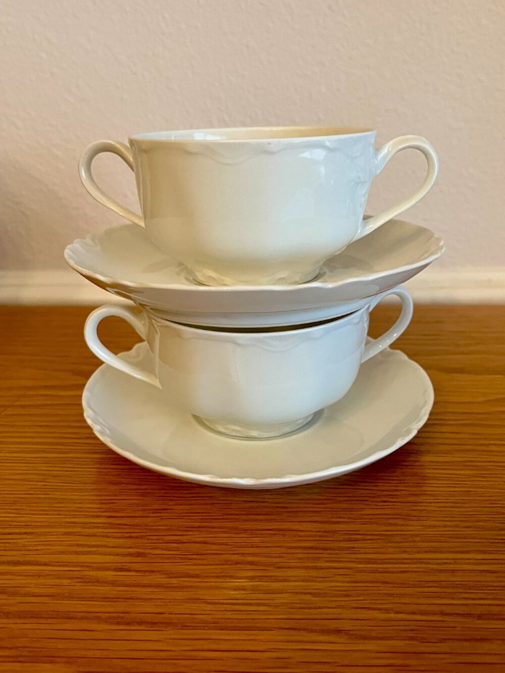 Vintage Haviland France  Marseille Bouillon Cup and Saucer x 2